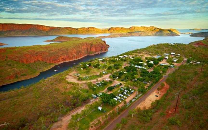 Aerial view of Lake Argyle Resort