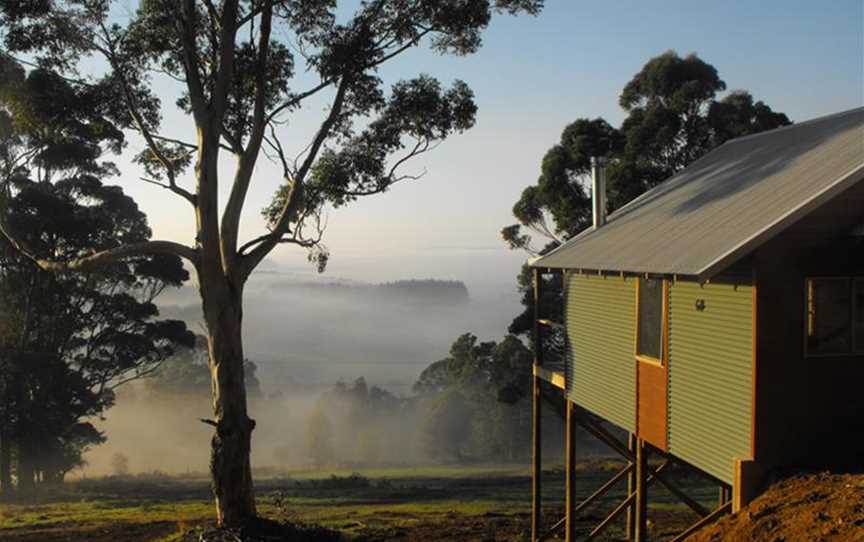 Misty valleys as seen from your romantic chalet