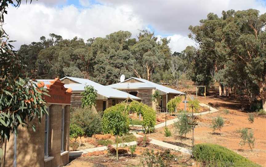 View from the winery to the cottages