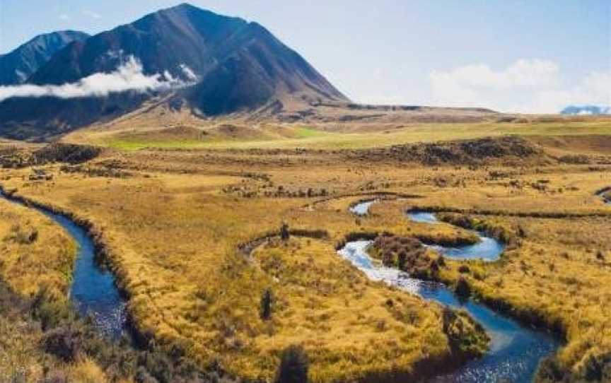 Flock Hill lodge, Lake Pearson, New Zealand