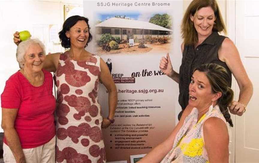 Linguist Joyce Hudson (left) celebrating the completion of the REEP project with teachers Erica