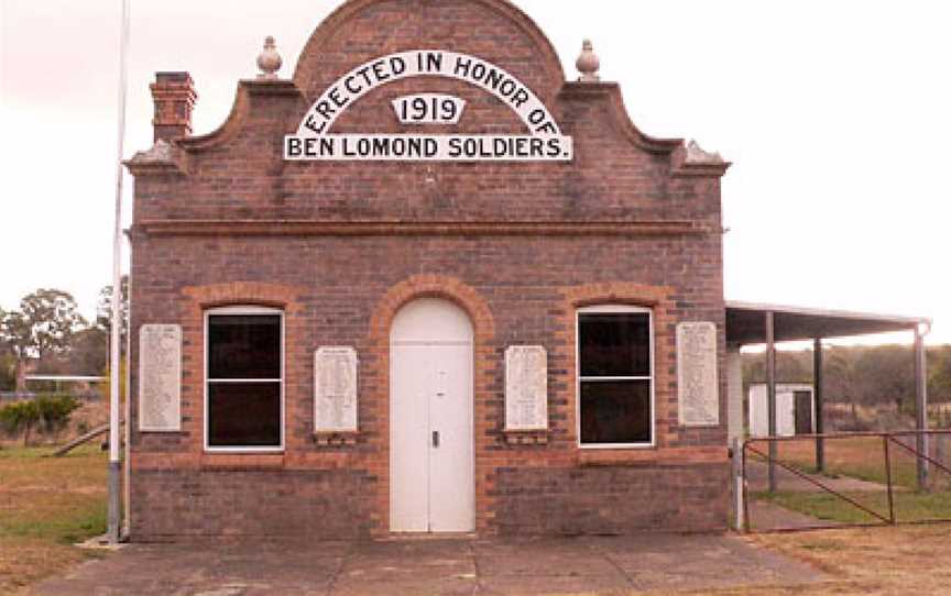 Ben Lomond War Memorial Hall, Attractions in Ben Lomond