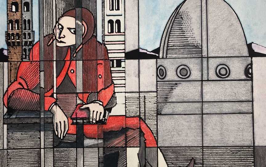 Chris Pullin:  Aviator Dante, 2022.  Ed 1 of 30.  Silkscreen HC, 290 x 315cm