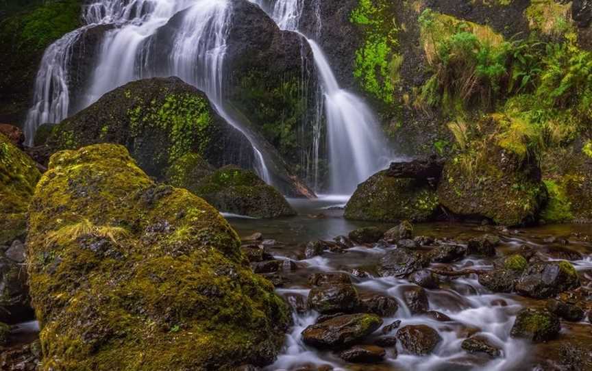 Bridal Veil Falls and Champagne Falls, Moina, TAS