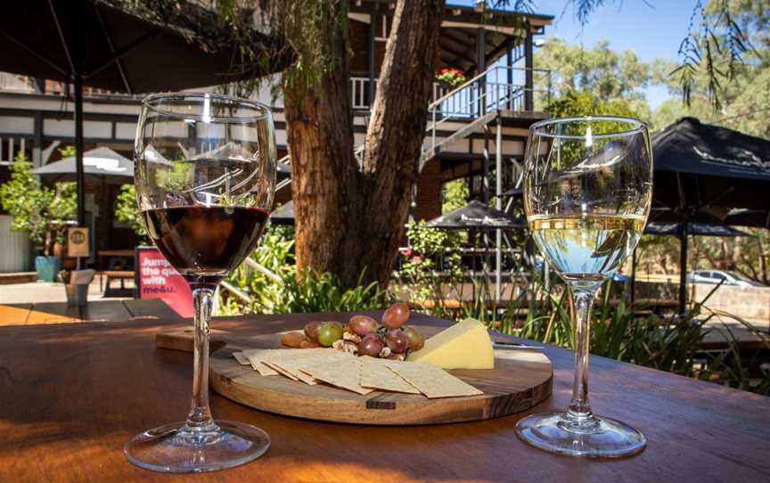 Cheese and wine in the garden