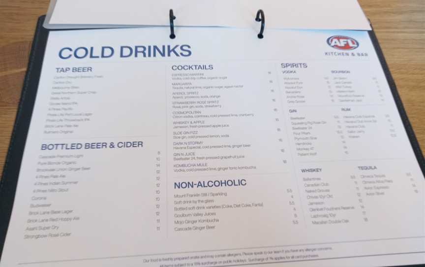 AFL Kitchen & Bar, Melbourne Airport, VIC