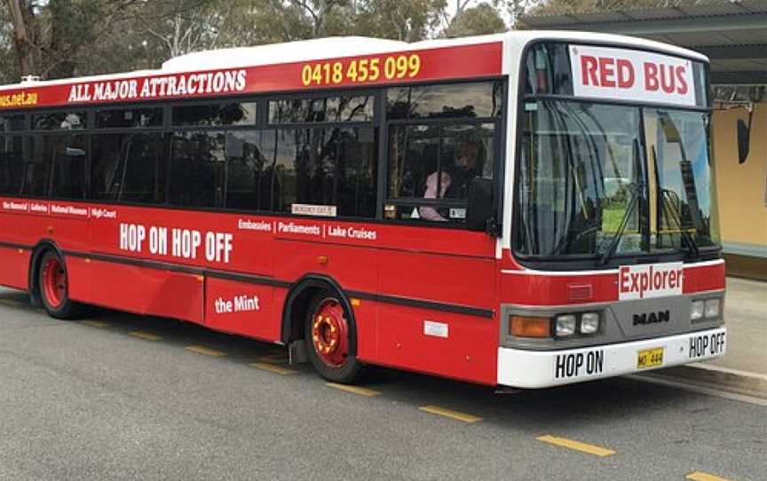 Red Explorer Loop Bus, Fyshwick, ACT