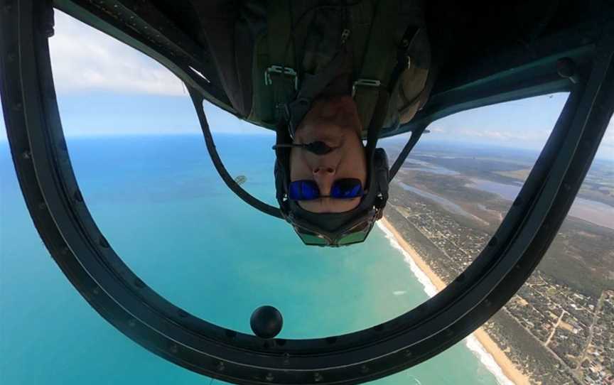 Inverted over the 90 Mile Beach