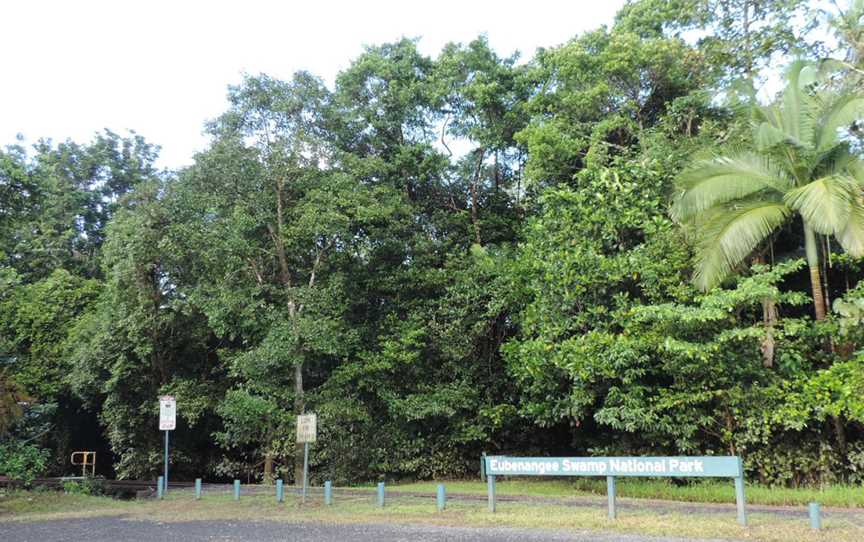 Eubenangee Swamp National Parkwithcanetramwayandbridgepassinginfrontofit C2018