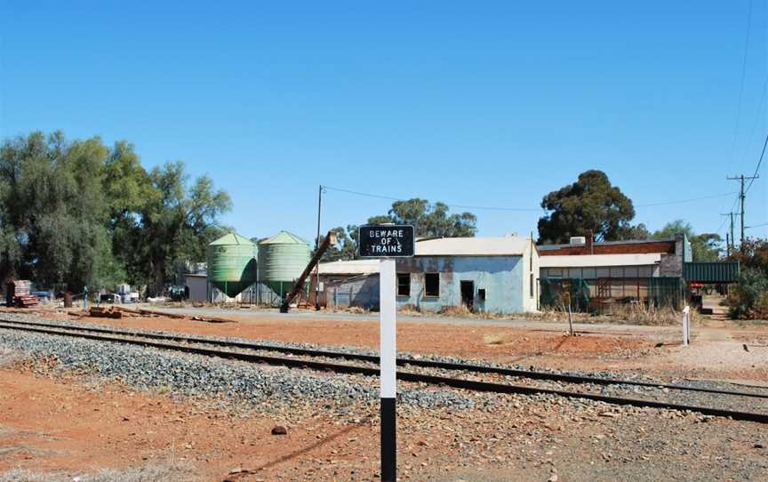 Tullibigeal Pedestrian Rail Crossing Sign