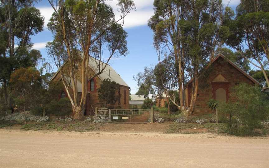 Church and school, Australia Plains.JPG