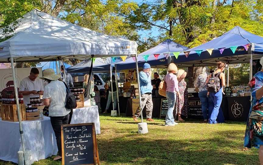 Outdoor market stalls