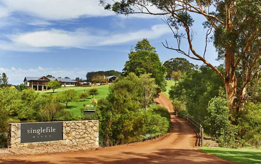 Singlefile Wines Cellar Door is located at 90 Walter Road in Denmark, Great Southern