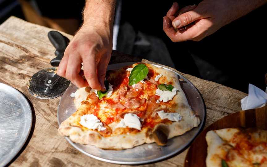 Wood fired pizza at Juniper