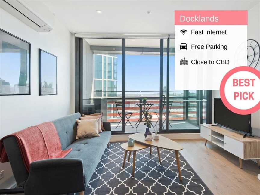 Dockland CityView 2bedApt POOL GYM VDO883-25, Docklands, VIC