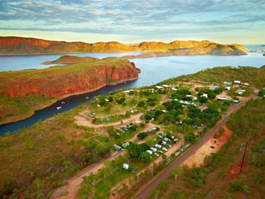 Aerial view of Lake Argyle Resort