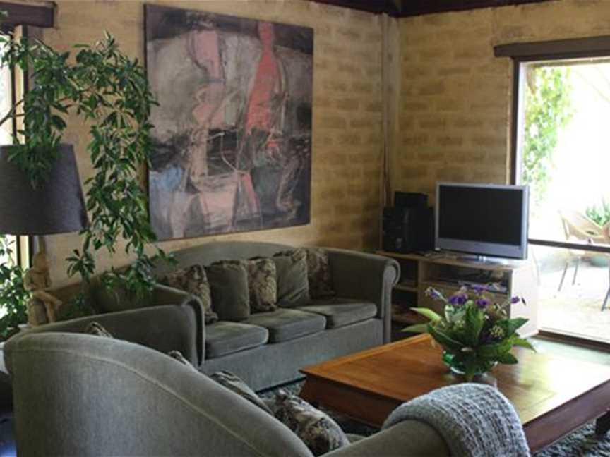 Lounge area overlooking courtyard