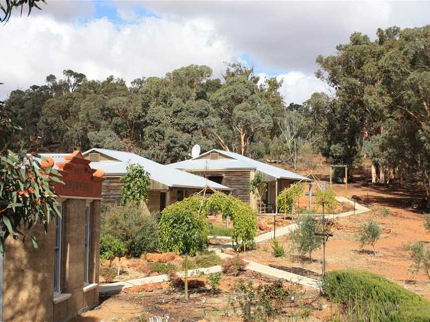 View from the winery to the cottages