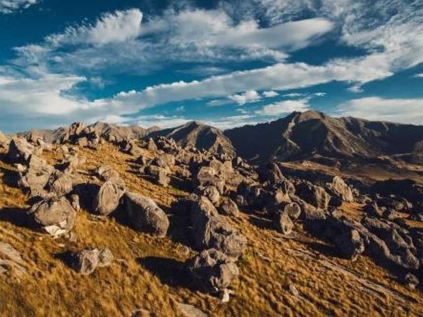 Flock Hill lodge, Lake Pearson, New Zealand