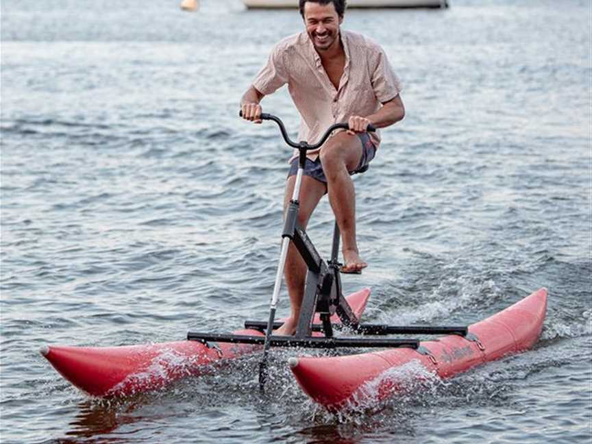 Rediscover riding!  Water Bike on The Swan at Matilda Bay