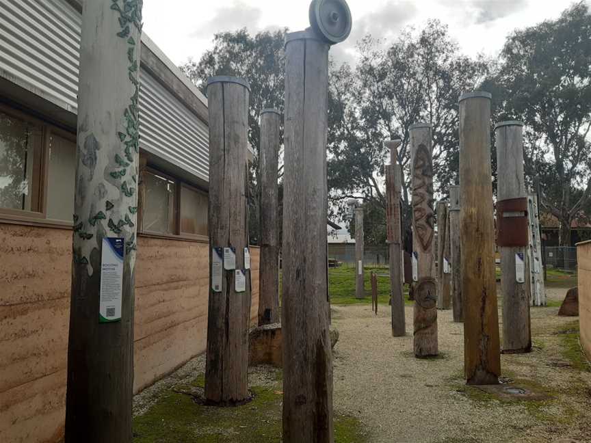 Mansfield Interpretive Poles, Tourist attractions in Mansfield