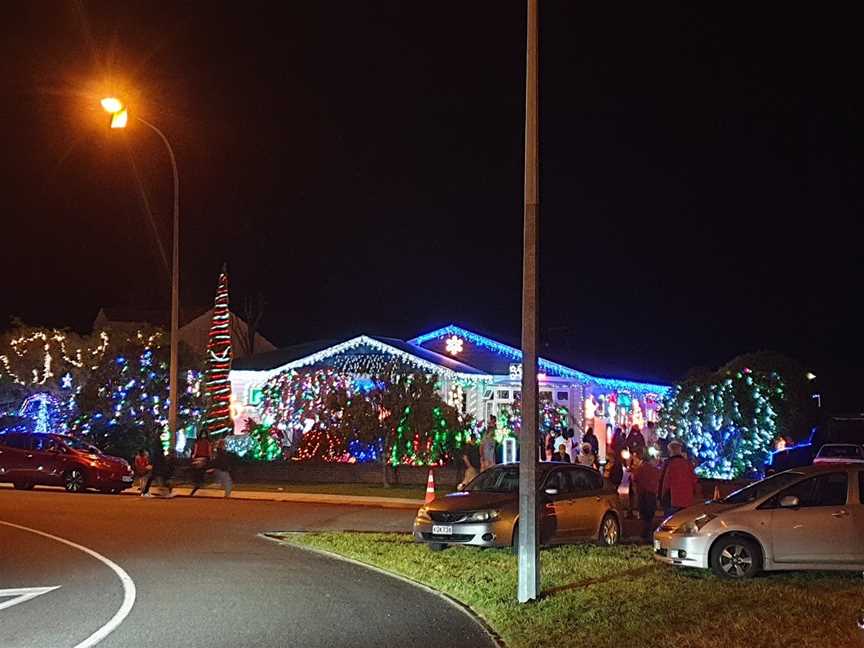 Cambridge Tce Christmas lights, Waterloo, New Zealand