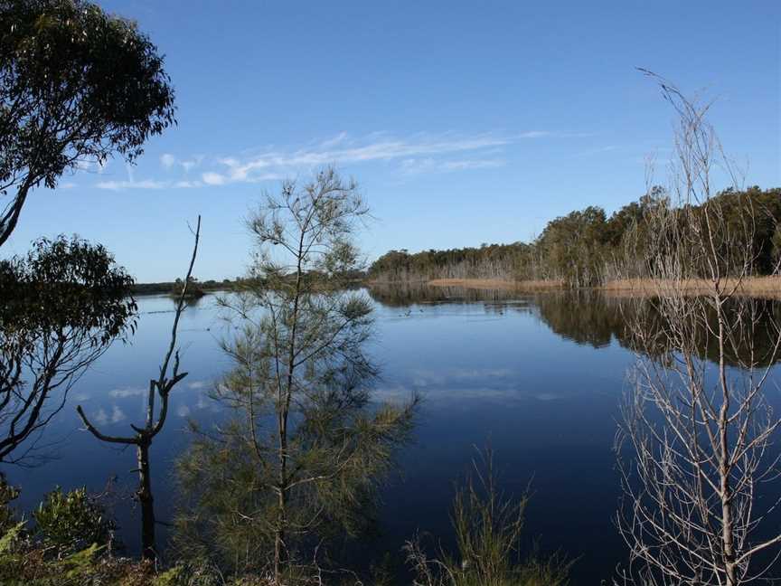 Kayaking Corunna Lake, Corunna, NSW