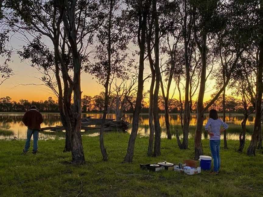 Sandy Point Beach on the Murrumbidgee River, Hay, NSW