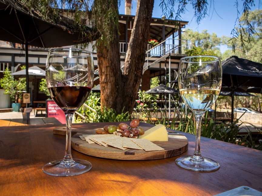 Cheese and wine in the garden