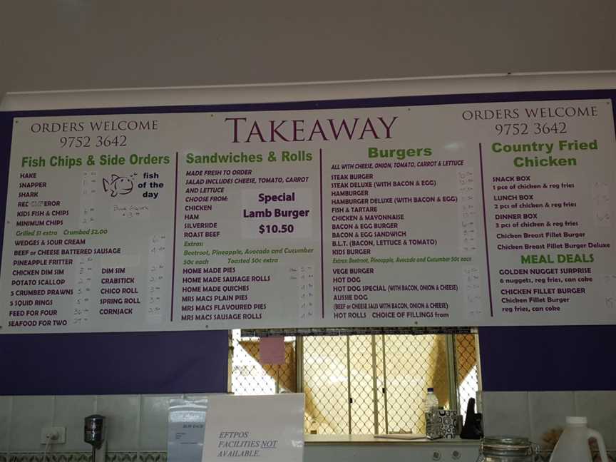 Bayside Takeaway, Geographe, WA