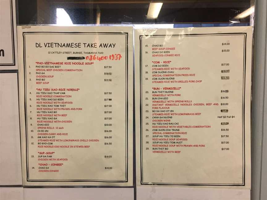 D.L Vietnamese, Burnie, TAS