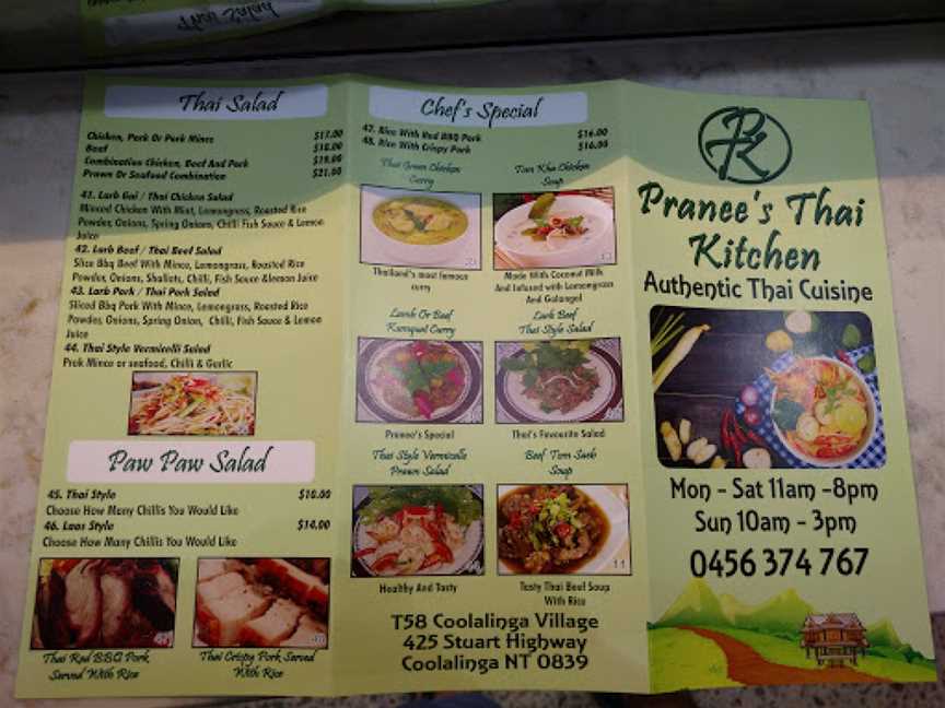 Pranee's Thai Kitchen, Coolalinga, NT