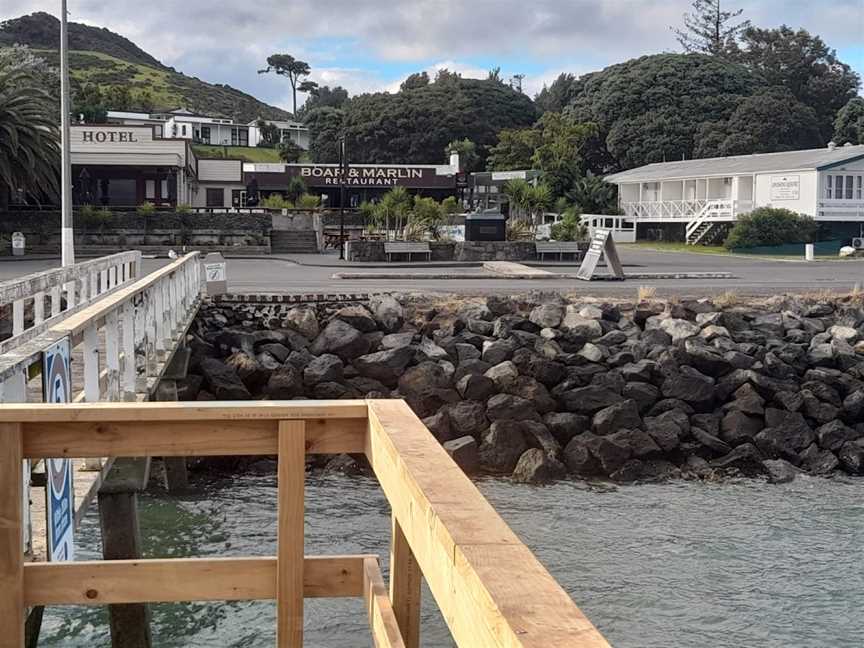 Boar and marlin restaurant, Opononi, New Zealand