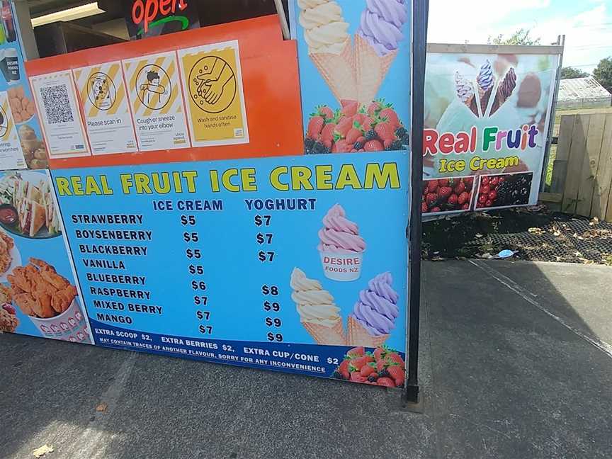 Desire Foods Nz - Real Fruit Ice cream and Chicken Food, Randwick Park, New Zealand