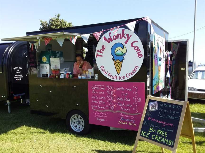 The Wonky Cone Real Fruit Ice Cream, Brooklands, New Zealand