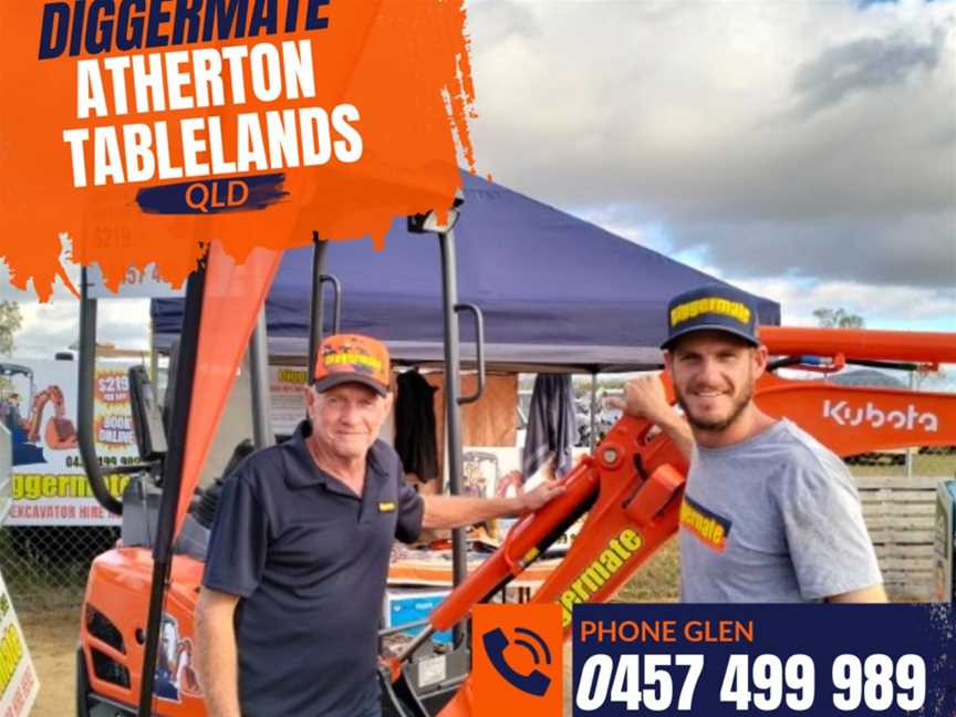 Diggermate Mini Excavator Hire Atherton Tablelands, Business directory in Yungaburra