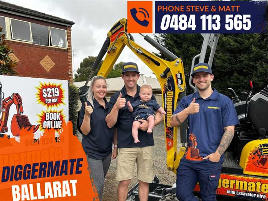 Diggermate Mini Excavator Hire Ballarat, Business directory in Miners Rest