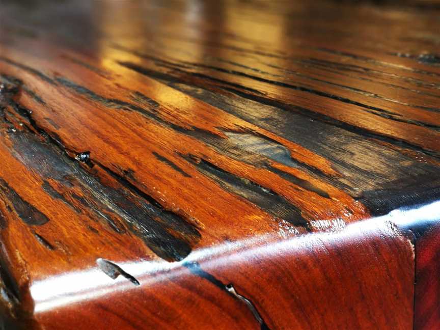 Recycled Jarrah sleeper tabletop