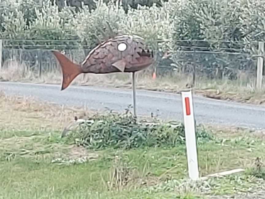 Grove & Sculpture Walk at Gooramadda Olives, Gooramadda, VIC