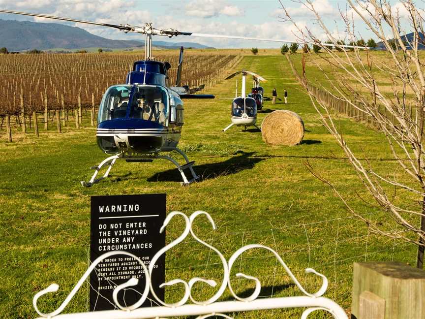 Zonzo Estate, helicopter travel and parking at the front door