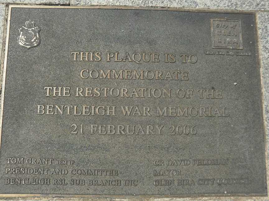 2006plaque War Memorialrestoration