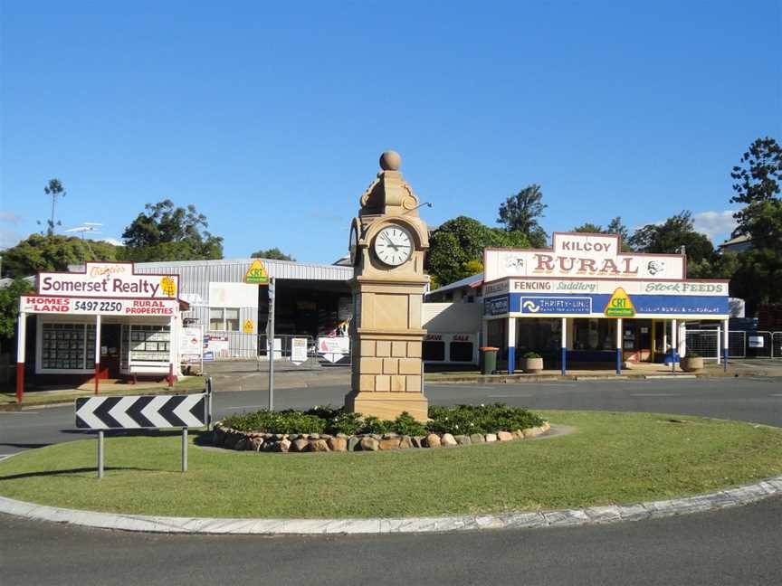 William Butler Memorial Clock, Main Street, Kilcoy, Somerset, Queensland.JPG