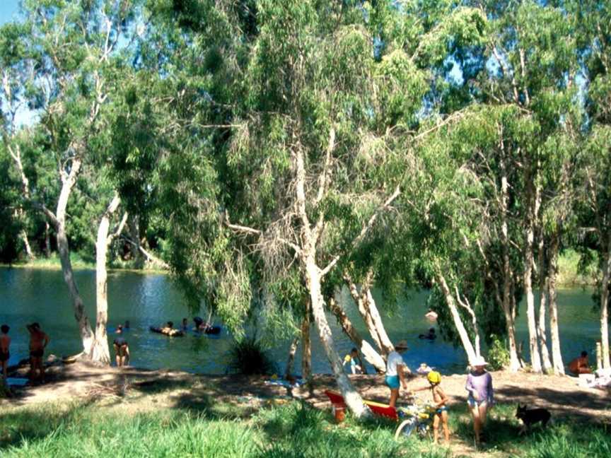 Swimming in Rollingstone Creek near Townsville, Queensland, 1986.jpg