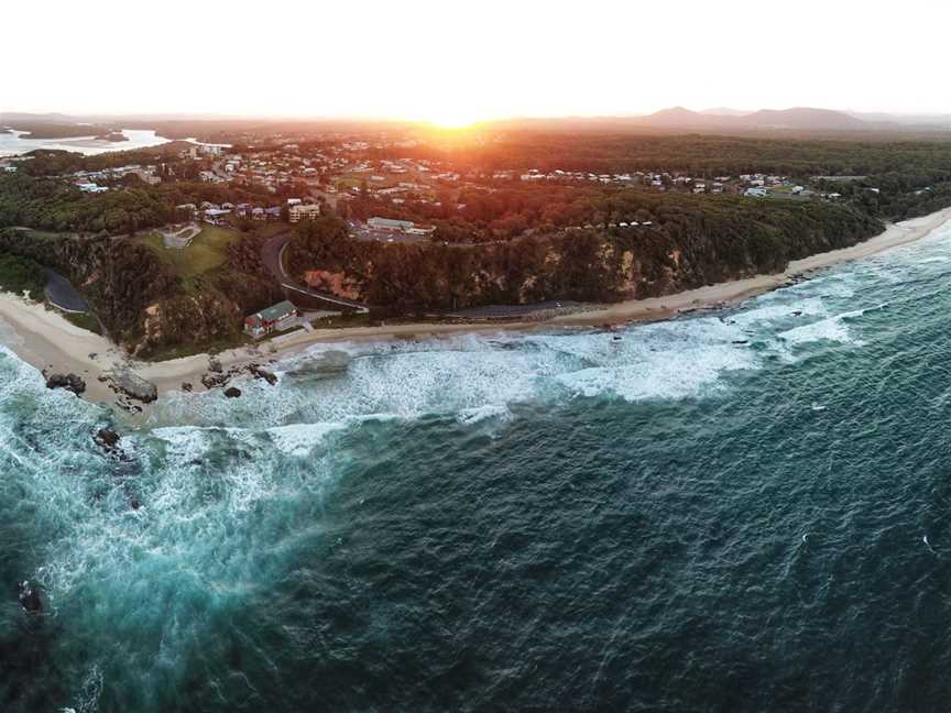 Nambucca Headsaerialpanoramasunset