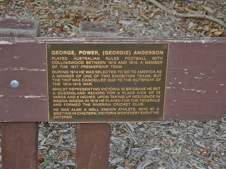 Anderson Parkplaque