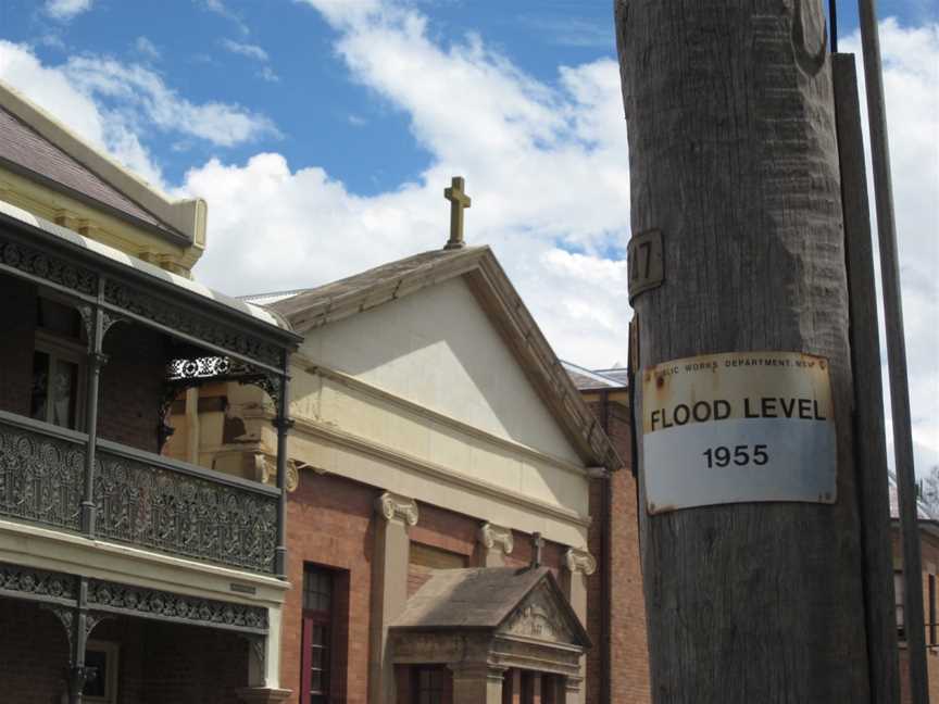 1955 Flood Sign Central Maitland