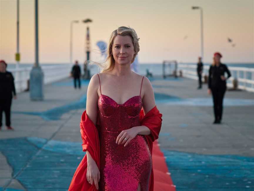 CinefestOZ Film Festival - actress and artist Emma Booth at Busselton Jetty