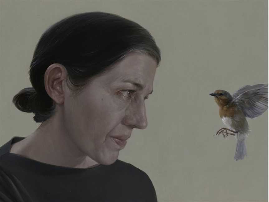 Rachael Robb, Self portrait with bird