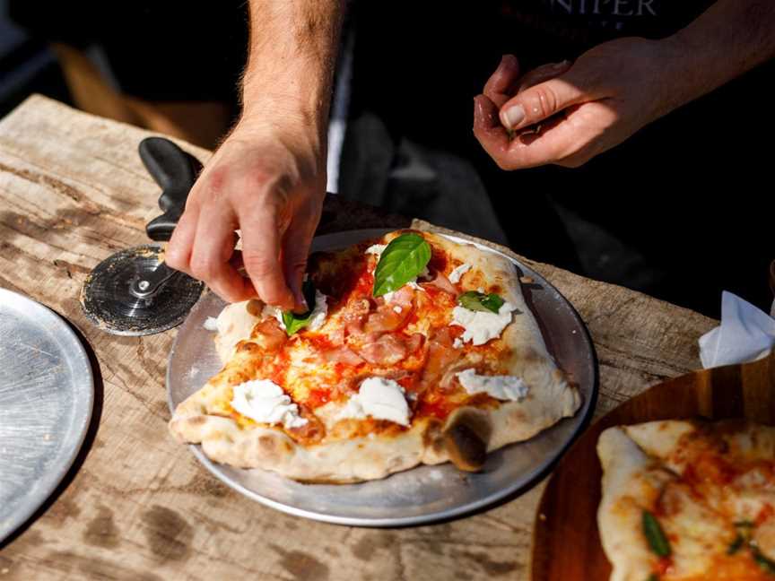 Wood fired pizza at Juniper