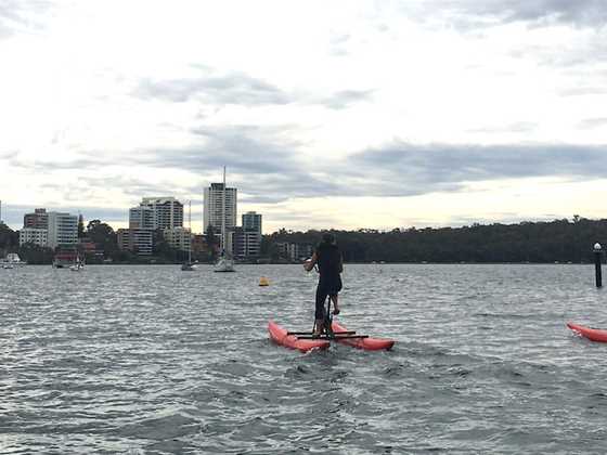 Water-biking on the Swan River – a strangely fun and addictive family activity for any season